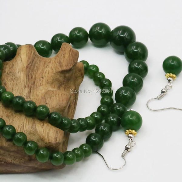 earrings & necklace 6-14mm lucky stone green malay quartz chain earring sets round beads fashion jewelry women party gifts ornaments 18inch, Silver
earrings & necklace 6-14mm lucky stone green malay quartz chain earring sets round beads fashion jewelry women party gifts ornaments 18inch, Silver