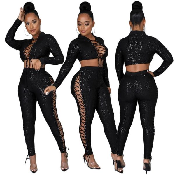 women's two piece pants women pieces bandage sets 2021 round neck long sleeves hollow out crop skinny sparkle sequins tracksuits, White
women's two piece pants women pieces bandage sets 2021 round neck long sleeves hollow out crop skinny sparkle sequins tracksuits, White
