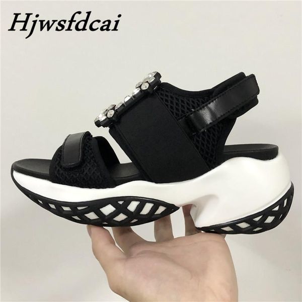 sandals hjwsfdcai summer women rhinestone square buckle platform genuine leather sneakers beach shoes women's, Black
sandals hjwsfdcai summer women rhinestone square buckle platform genuine leather sneakers beach shoes women's, Black