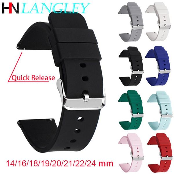 watch bands multicolor silicone waterproof band 16/18/19/20/21/22/24mm quick release wristband strap accessories silver/black buckle, Black;brown
watch bands multicolor silicone waterproof band 16/18/19/20/21/22/24mm quick release wristband strap accessories silver/black buckle, Black;brown