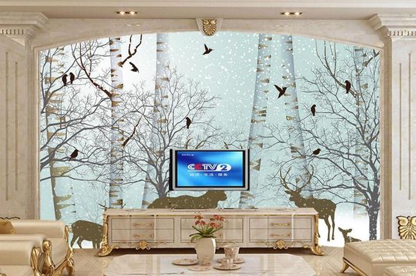 custom mural wallpaper 3d,beautiful snow forest deer bird wallpaper,living room sofa tv background kids room papel de parede
custom mural wallpaper 3d,beautiful snow forest deer bird wallpaper,living room sofa tv background kids room papel de parede