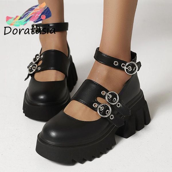 dress shoes doratasia women buckle platform street casual design pumps punk brand gothic chunky heel, Black
dress shoes doratasia women buckle platform street casual design pumps punk brand gothic chunky heel, Black