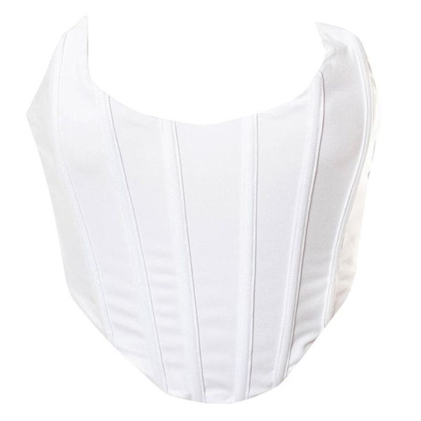 women's t-shirt m68c women strapless corset crop solid color fish boned bodycon bustier vest, White
women's t-shirt m68c women strapless corset crop solid color fish boned bodycon bustier vest, White
