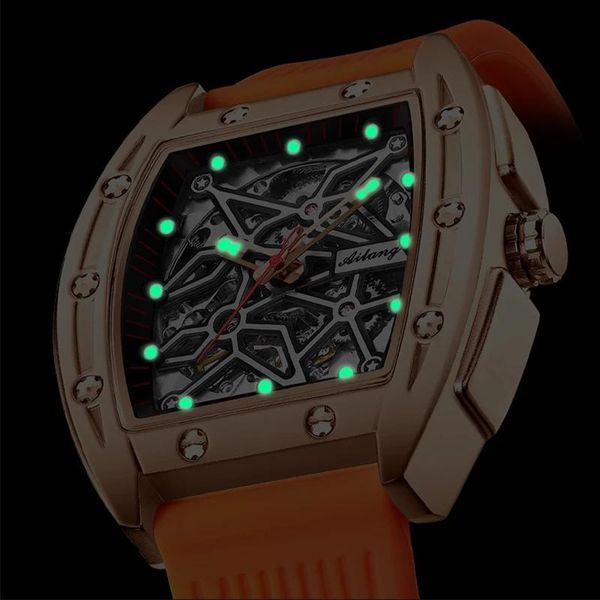wristwatches ailang fashion men's silicone square mechanical watch men rose gold case luminous waterproof skeleton watches mens steampu, Slivery;brown
wristwatches ailang fashion men's silicone square mechanical watch men rose gold case luminous waterproof skeleton watches mens steampu, Slivery;brown