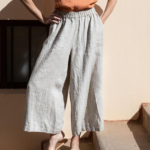 women's pants & capris johnature spring summer vintage japanese linen ankle-length for women 2021 loose elastic waist wise leg, Black;white
women's pants & capris johnature spring summer vintage japanese linen ankle-length for women 2021 loose elastic waist wise leg, Black;white