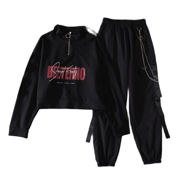 women's pants & capris harajuku cargo long sleeve and ribbon pocket jogger pant 2 piece elastic waist streetwear females trousers, Black;white
women's pants & capris harajuku cargo long sleeve and ribbon pocket jogger pant 2 piece elastic waist streetwear females trousers, Black;white
