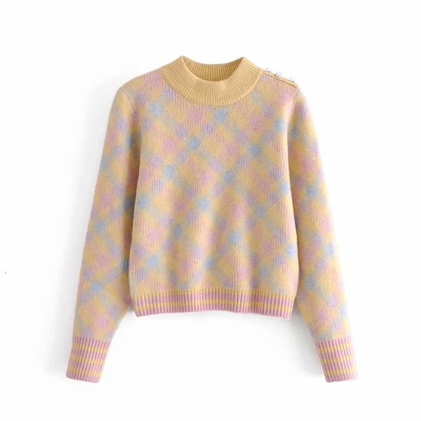 argyle new yellow knit women winter 2021 long sleeve cropped sweater woman rhinestone button cute pullovers 0cjn okhn, White;black
argyle new yellow knit women winter 2021 long sleeve cropped sweater woman rhinestone button cute pullovers 0cjn okhn, White;black