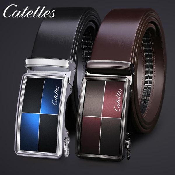 belts genuine leather for men automatic alloy buckle better gifts business belt, Black;brown