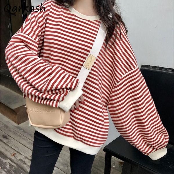 women's t-shirt t-shirts women striped sweet ladies dropped shoulder sleeve harajuku autumn thin vintage loose o-neck classic casual p, White
women's t-shirt t-shirts women striped sweet ladies dropped shoulder sleeve harajuku autumn thin vintage loose o-neck classic casual p, White