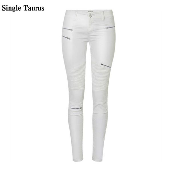 low waist leather pu pant streetwear fake zippers white cargo punk push up plus size skinny coated jean mujer 210915, Black;white
low waist leather pu pant streetwear fake zippers white cargo punk push up plus size skinny coated jean mujer 210915, Black;white