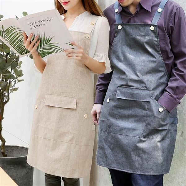 aprons 1pc simple linen uniform for woman men's male lady's kitchen cooking gifts 76x63cm
aprons 1pc simple linen uniform for woman men's male lady's kitchen cooking gifts 76x63cm