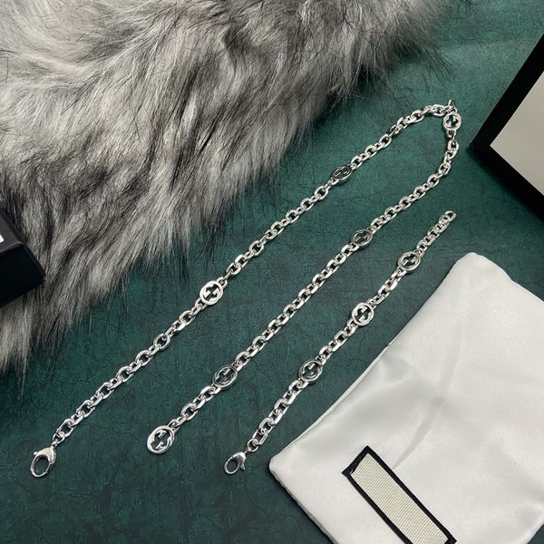design jewelry 3g necklace letter double old interlocking thick strip versatile men's and women's clavicle couple sweater chain, Silver
design jewelry 3g necklace letter double old interlocking thick strip versatile men's and women's clavicle couple sweater chain, Silver