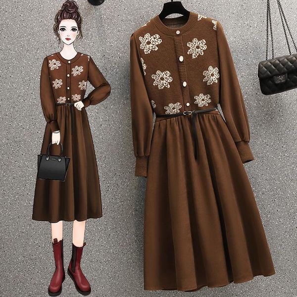 casual dresses clothing 2021 autumn and winter medium long versatile knitted splicing dress, foreign style thin, Black;gray
casual dresses clothing 2021 autumn and winter medium long versatile knitted splicing dress, foreign style thin, Black;gray