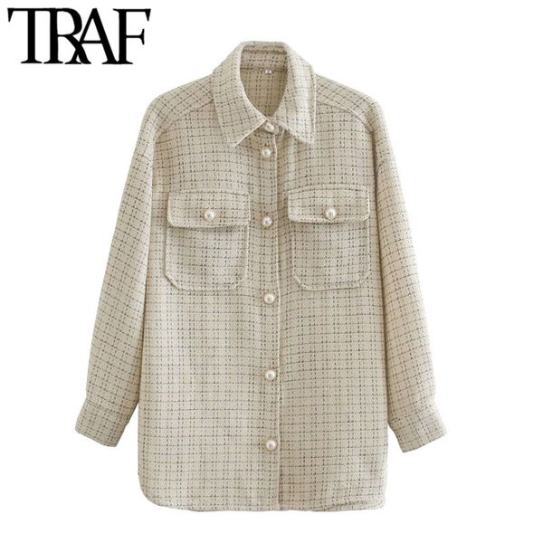 traf women fashion oversized faux pearl buttons jaet coat vintage long sleeve poets female outerwear chic, Black
traf women fashion oversized faux pearl buttons jaet coat vintage long sleeve poets female outerwear chic, Black