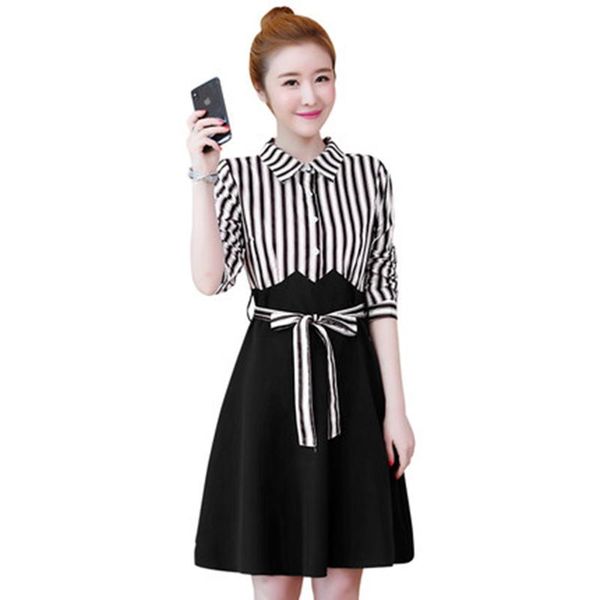 casual dresses autumn korean version of the loose tibetan meat plus size dress striped fake two-piece sleeve ruffle women's w282, Black;gray
casual dresses autumn korean version of the loose tibetan meat plus size dress striped fake two-piece sleeve ruffle women's w282, Black;gray