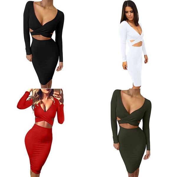 casual dresses simple pure color deep v neck long sleeve skinny midi dress beach style lady fashion high street, Black;gray
casual dresses simple pure color deep v neck long sleeve skinny midi dress beach style lady fashion high street, Black;gray