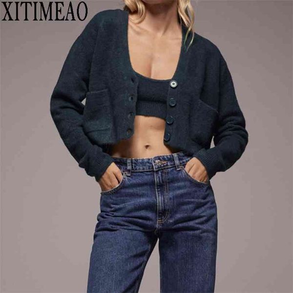 za women fashion solid color knitted cardigan vintage v neck long sleeve sweater+knitted halter 2-piece set 210812, White
za women fashion solid color knitted cardigan vintage v neck long sleeve sweater+knitted halter 2-piece set 210812, White