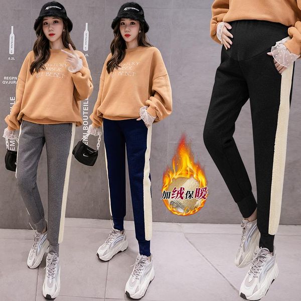 maternity bottoms pregnant women's trousers thickened autumn and winter wear lamb cotton pants high waist sports harun warm, White
maternity bottoms pregnant women's trousers thickened autumn and winter wear lamb cotton pants high waist sports harun warm, White