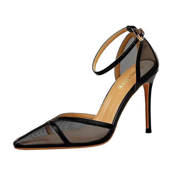 sandals 2021 fashion open toed metallic ankle strap cross-belt high heels women shoes, Black 
sandals 2021 fashion open toed metallic ankle strap cross-belt high heels women shoes, Black