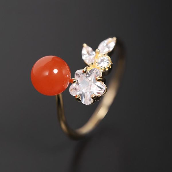 cluster rings daimi 6-7mm persimmon red agate ring natural gemstones 925 sterling silver open for mother, Golden;silver
cluster rings daimi 6-7mm persimmon red agate ring natural gemstones 925 sterling silver open for mother, Golden;silver