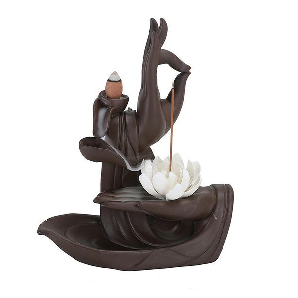fragrance lamps ceramic backflow incense burner tathagata buddha lotus stick holder smoke waterfall home decor with 20 pcs cones
fragrance lamps ceramic backflow incense burner tathagata buddha lotus stick holder smoke waterfall home decor with 20 pcs cones