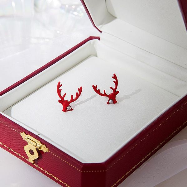 stud u-magical christmas korean fashion red elk earring for women silver color round beads metallic jewellery pendientes, Golden;silver
stud u-magical christmas korean fashion red elk earring for women silver color round beads metallic jewellery pendientes, Golden;silver