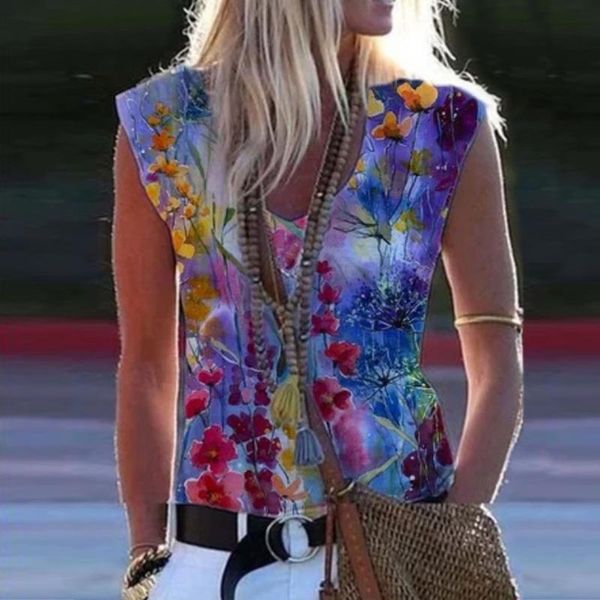women's blouses & shirts vintage harajuku tank blouse women floral print summer v-neck sleeveless casual loose streetwear, White
women's blouses & shirts vintage harajuku tank blouse women floral print summer v-neck sleeveless casual loose streetwear, White