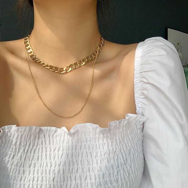 chokers multi layer gold chain necklace women's sweater collarbone fashion jewelry choker, Golden;silver
chokers multi layer gold chain necklace women's sweater collarbone fashion jewelry choker, Golden;silver