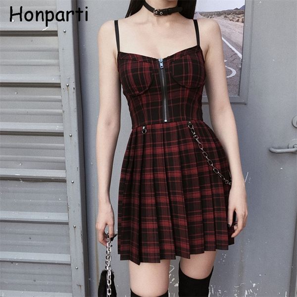 dark gothic women's autumn strap plaid mini dress high waist v-neck female street fashion pleated a-line dresses lady clothing 210303, Black;gray
dark gothic women's autumn strap plaid mini dress high waist v-neck female street fashion pleated a-line dresses lady clothing 210303, Black;gray