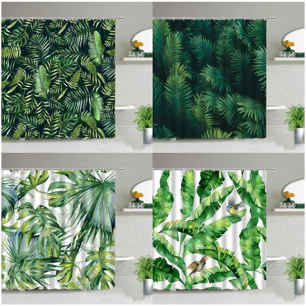 shower curtains green tropical plant spring leaves bathroom decor waterproof bath curtain 3d printing polyester cloth with hooks 
shower curtains green tropical plant spring leaves bathroom decor waterproof bath curtain 3d printing polyester cloth with hooks