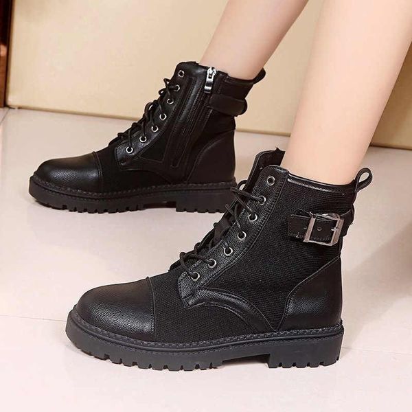 boots ladies fashion platform ankle lace-up winter combat snow shoes warm buckle, Black
boots ladies fashion platform ankle lace-up winter combat snow shoes warm buckle, Black