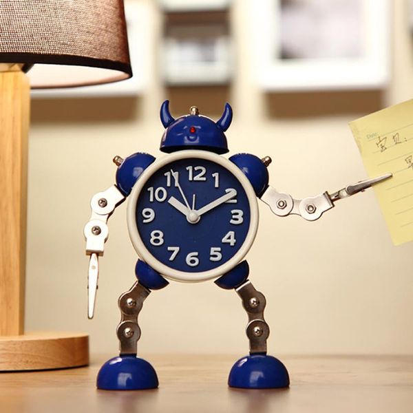 desk & table clocks non-ticking robot alarm clock metal wake-up with flashing eye lights and hand clip, kids for home deocration
desk & table clocks non-ticking robot alarm clock metal wake-up with flashing eye lights and hand clip, kids for home deocration