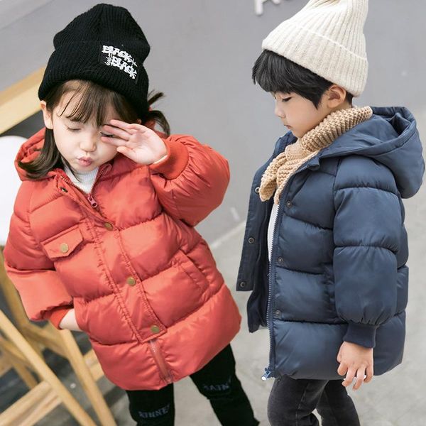 coat children's down cotton clothes girls boys thick overcoat korean version kids hooded jacket, Blue;gray 
coat children's down cotton clothes girls boys thick overcoat korean version kids hooded jacket, Blue;gray