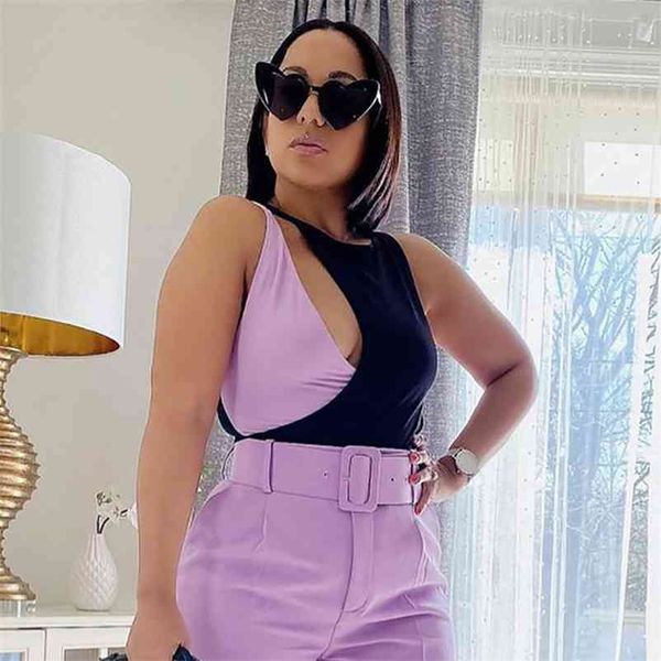 zxqj chic women patchwork bodysuits summer fashion ladies stylish bomb bodysuit vintage female slim bodysuits bodycon girls 210728, Black;white
zxqj chic women patchwork bodysuits summer fashion ladies stylish bomb bodysuit vintage female slim bodysuits bodycon girls 210728, Black;white