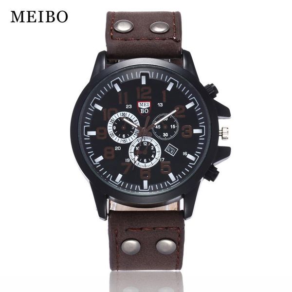 wristwatches s three eyes leather watch men military sports quartz wristwatch relogio masculino with calendar, Slivery;brown
wristwatches s three eyes leather watch men military sports quartz wristwatch relogio masculino with calendar, Slivery;brown
