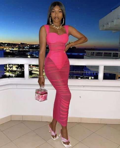 2021 new summer fashion mesh ruched knee length pink black bodycon women bandage elegant evening party vestido 5b9t, Black;gray
2021 new summer fashion mesh ruched knee length pink black bodycon women bandage elegant evening party vestido 5b9t, Black;gray