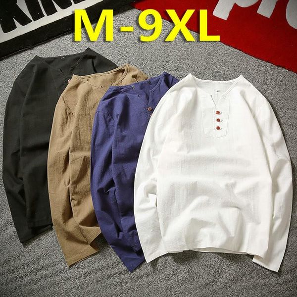mens t-shirts linen men big v-neck t shirt chinese style fat guy men's casual long-sleeve plus large asian size t-shirt m-9xl, White;black
mens t-shirts linen men big v-neck t shirt chinese style fat guy men's casual long-sleeve plus large asian size t-shirt m-9xl, White;black