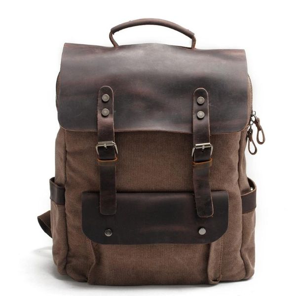 backpack multifunction fashion men vintage canvas leather school bag neutral portable wearproof travel
backpack multifunction fashion men vintage canvas leather school bag neutral portable wearproof travel