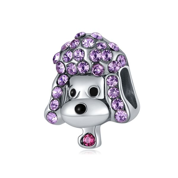 1pcs cute purple poodle pendant diy beads adapting to original pandora charm bracelet ladies jewelry making gifts, Silver
1pcs cute purple poodle pendant diy beads adapting to original pandora charm bracelet ladies jewelry making gifts, Silver