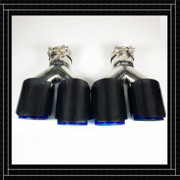 motorcycle exhaust system one pair glossy carbon fiber nozzles muffler tip blue stainless steel rear diffuser for akrapovic pipe car accesso
motorcycle exhaust system one pair glossy carbon fiber nozzles muffler tip blue stainless steel rear diffuser for akrapovic pipe car accesso