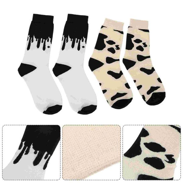men's socks 2 pairs adorable cow pattern middle tube fashion clothing accessory, Black
men's socks 2 pairs adorable cow pattern middle tube fashion clothing accessory, Black