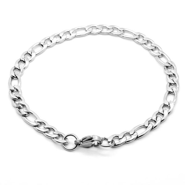 link, chain silver color curb cuban bracelet for men jewelry stainless steel figaro link bracelets hand anklet gifts, Black
link, chain silver color curb cuban bracelet for men jewelry stainless steel figaro link bracelets hand anklet gifts, Black