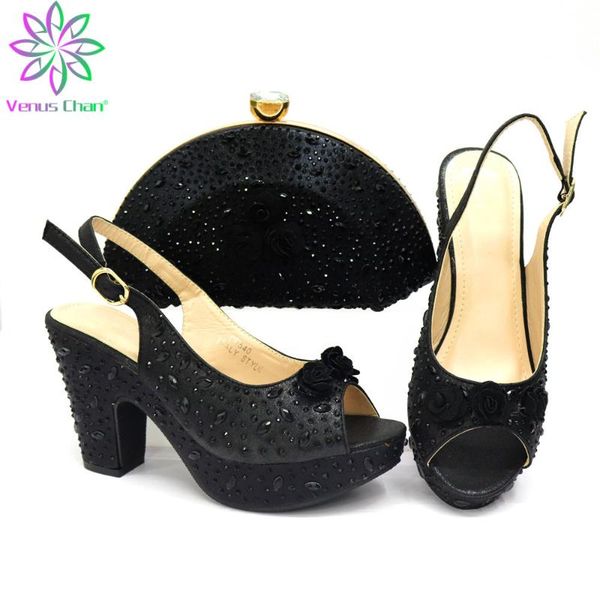 dress shoes luxery women plus size 42 heel italian and bag set decorated with rhinestone wedding bride, Black
dress shoes luxery women plus size 42 heel italian and bag set decorated with rhinestone wedding bride, Black