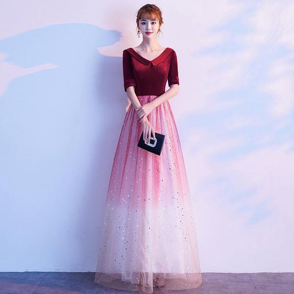 ethnic clothing mesh-velour patchwork cheongsams bling sequins qipao pleated turn-down collar dresses women stage performance vestidos, Red
ethnic clothing mesh-velour patchwork cheongsams bling sequins qipao pleated turn-down collar dresses women stage performance vestidos, Red