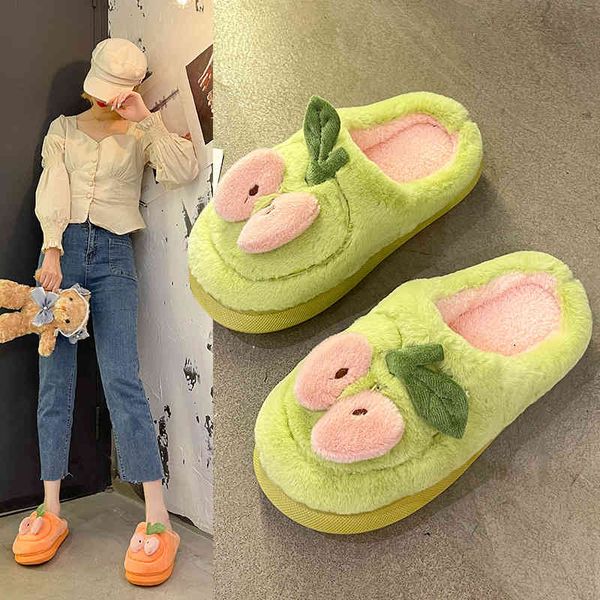 net red fruit cotton slippers indoor 2021 winter home lovely warm plush thick bottom plush female, Black
net red fruit cotton slippers indoor 2021 winter home lovely warm plush thick bottom plush female, Black