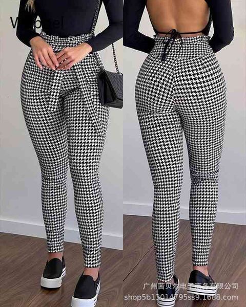 high waist lace-up tights trousers skinny black houndstooth pants women high waist lace up pencil pants bottom, Black;white
high waist lace-up tights trousers skinny black houndstooth pants women high waist lace up pencil pants bottom, Black;white