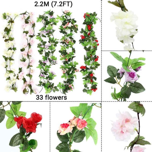 decorative flowers & wreaths 220cm long artificial rose vine autumn cane backdrop decor silk fake rattan garland for wedding home el decorat
decorative flowers & wreaths 220cm long artificial rose vine autumn cane backdrop decor silk fake rattan garland for wedding home el decorat