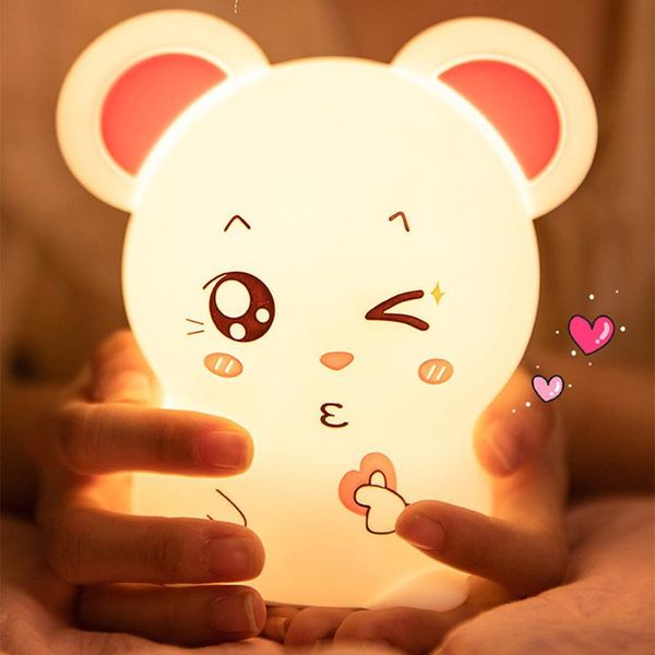 night lights cute mouse pig led bedroom decoration bedside lamp decompression colorful release stress pat lighting room decor
night lights cute mouse pig led bedroom decoration bedside lamp decompression colorful release stress pat lighting room decor