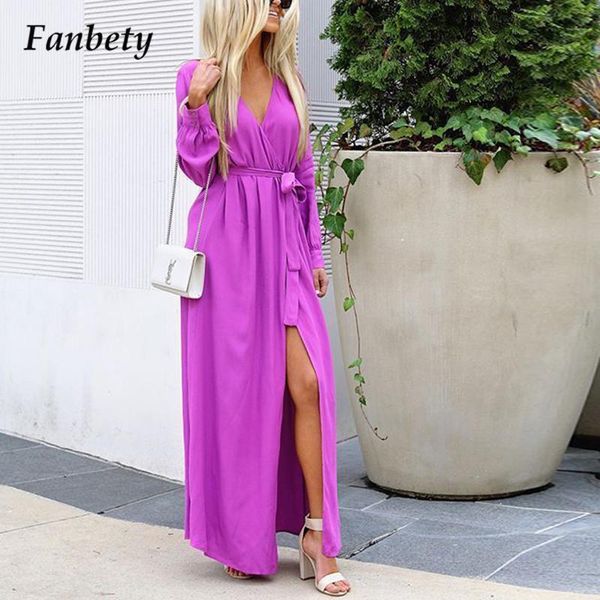 casual dresses autumn women lace-up draped long dress deep v neck slit party ladies elegant simple solid maxi vestido, Black;gray
casual dresses autumn women lace-up draped long dress deep v neck slit party ladies elegant simple solid maxi vestido, Black;gray