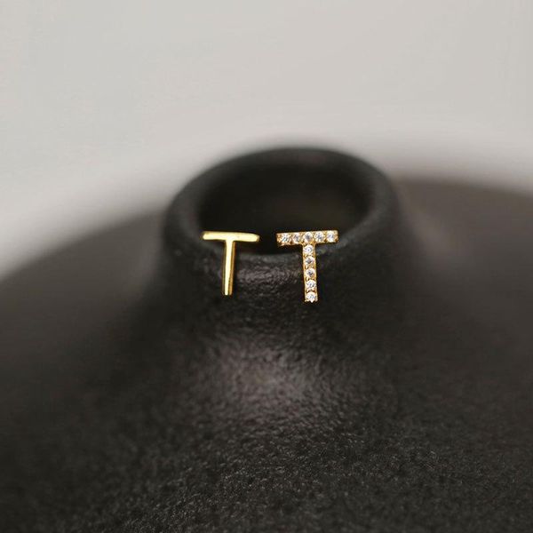 stud s925 silver letter t earrings diamond glossy asymmetrical simple style fashion, Golden;silver
stud s925 silver letter t earrings diamond glossy asymmetrical simple style fashion, Golden;silver
